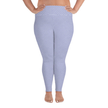 KVIRKEL indigo leggings med rutigt blommönster