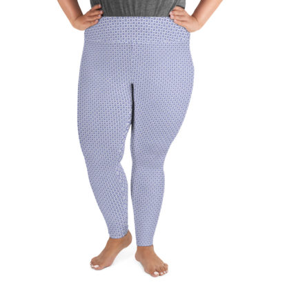 KVIRKEL indigo leggings med rutigt blommönster