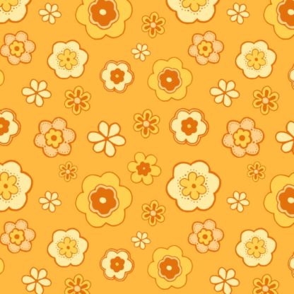 SIPPA orange blommönster