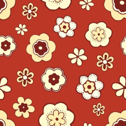 SIPPA röd med gula blommor