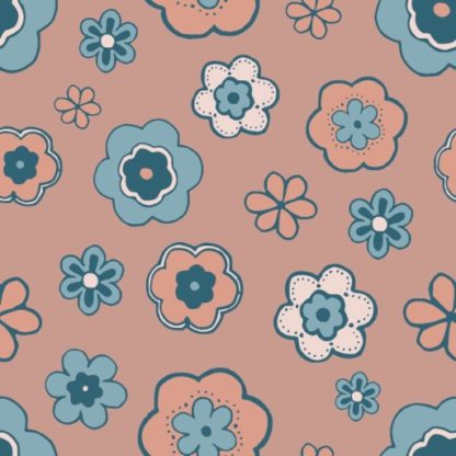 SIPPA dimrosa med turkos blommor