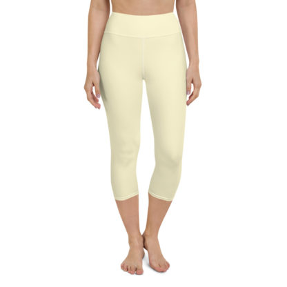 SOLO ljust vaniljgula caprileggings