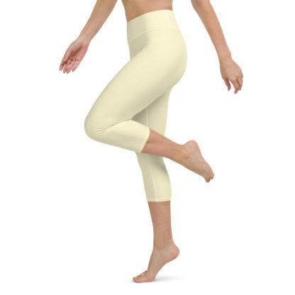 SOLO ljust vaniljgula caprileggings