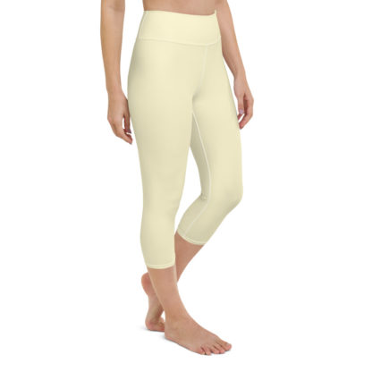 SOLO ljust vaniljgula caprileggings