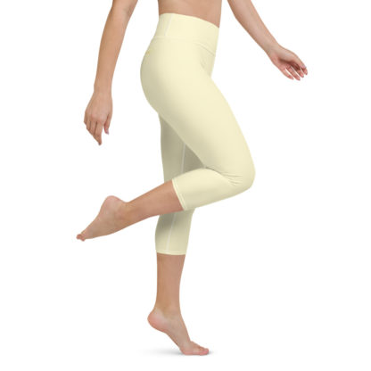 SOLO ljust vaniljgula caprileggings