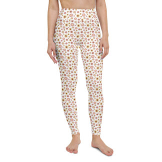 SIPPA långa leggings med rosa och gula blommor