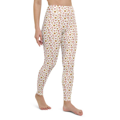 SIPPA långa leggings med rosa och gula blommor